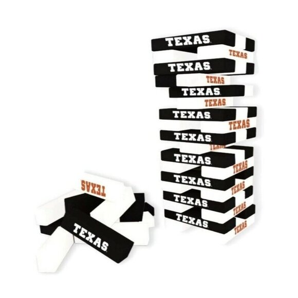 Texas Longhorns College Table Top Stackers Tower Building Game NCAA College - Picture 1 of 5